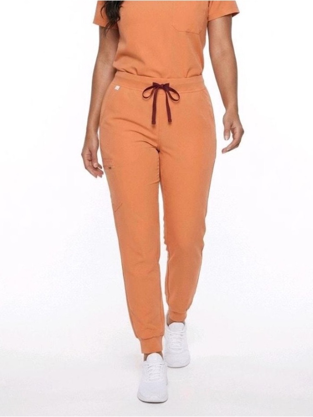 Figs Zamora Jogger Scrubs in Papaya